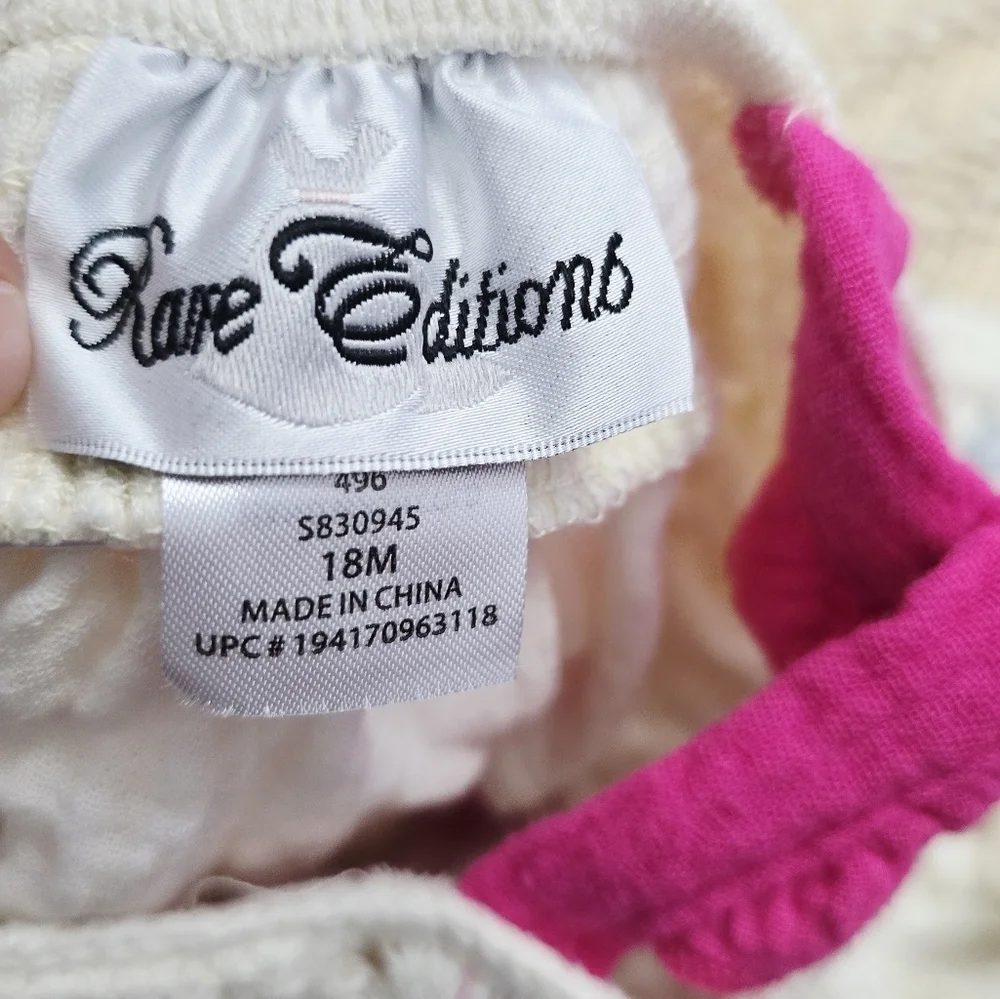 Rare Editions Pink and Cream Kids Casual Dress - Picture 8 of 11